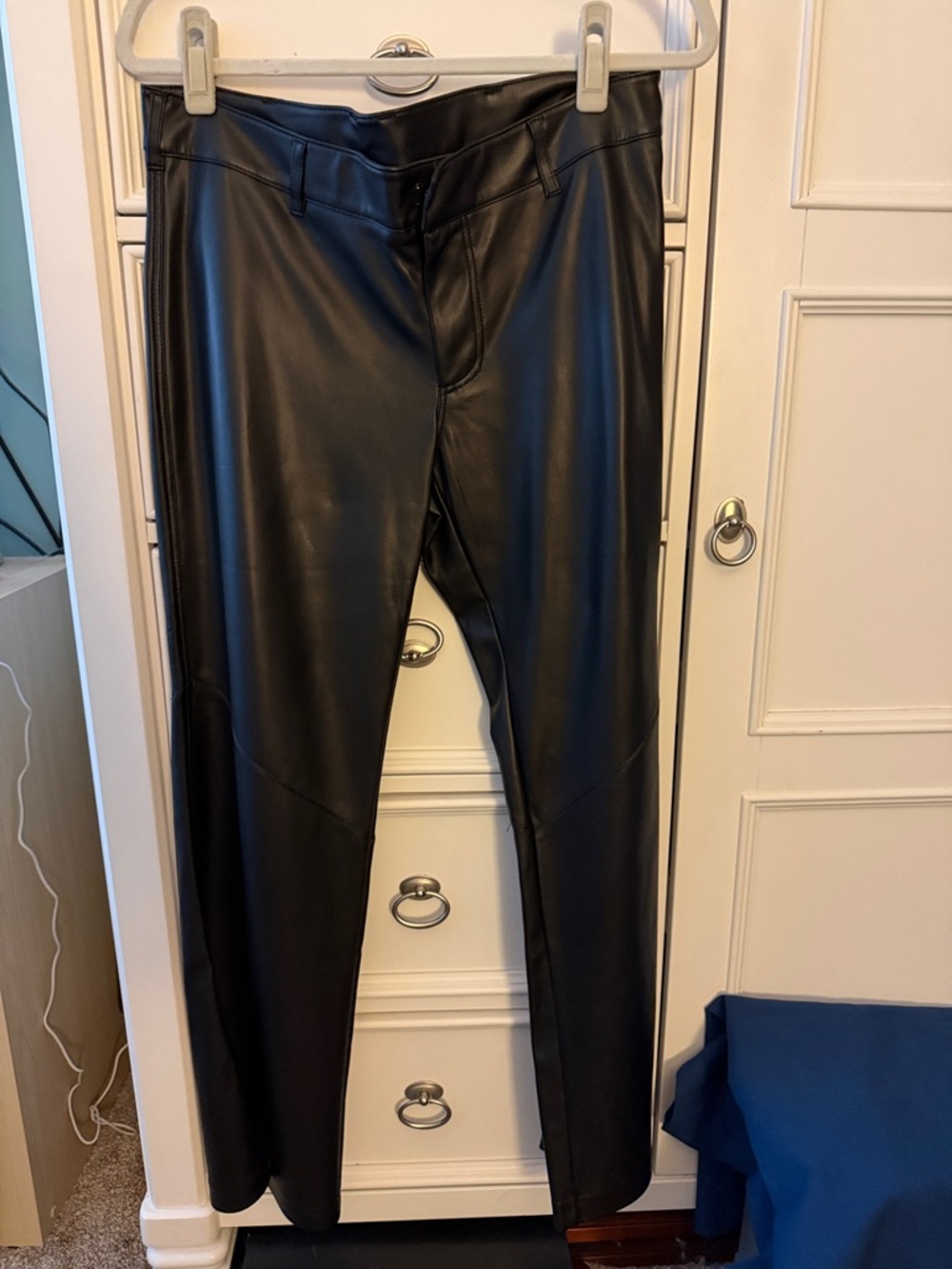 Free People Black Faux Leather Leggings